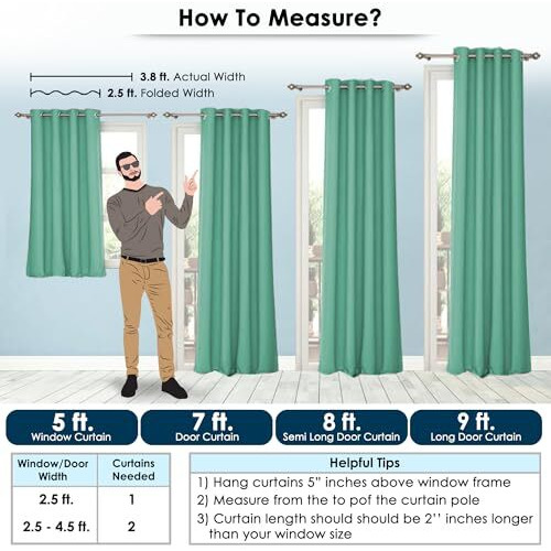 Story@Home Blackout Door Curtains 7 Feet Set Of 1 | Plain Design | 71% Room Darkening | Thermal Insulated Curtains | Curtain For Living Room | (116 X 215 Cm, Mint Green) | Perfect For Home Decor