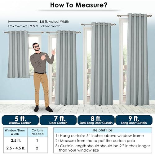 Story@Home Blackout Long Door Curtains 9 Feet Set Of 1 | Plain Printed | 92% Room Darkening | Thermal Insulated Curtains | Curtain For Living Room | (116 X 275 Cm, Grey) | Perfect For Home Decor