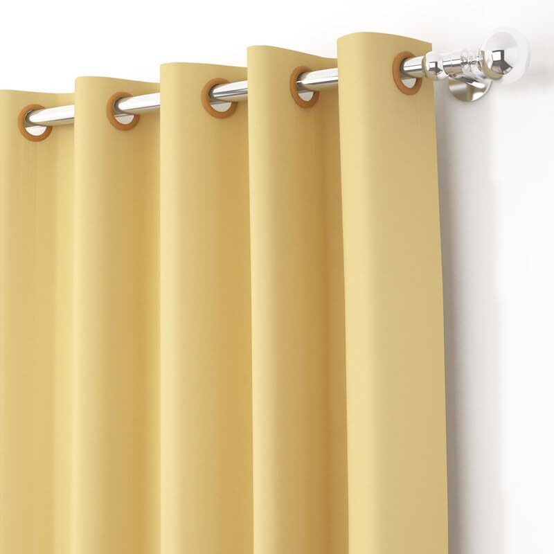 Story@Home Blackout Window Curtains 5 Feet Long 1 Piece Room Darkening Plain Print Opaque Room Darkening Curtain For Living Room, Bedroom, Hall, 118 X 152 Cm, Cream, 100% Opacity