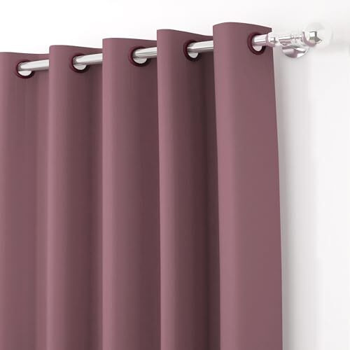 Story@Home Blackout Curtains Semi Long Door 8 Feet Set Of 1 | Solid Print | 70% Room Darkening | Thermal Insulated Curtains | Curtain For Living Room, (116 X 242 Cm, Burgundy) | Perfect For Home Decor