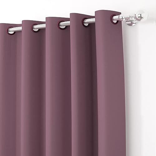 Story@Home Blackout Long Door Curtains 9 Feet Set Of 2 | Plain Printed | 70% Room Darkening | Thermal Insulated Curtains | Curtain For Living Room | (116 X 275 Cm, Burgundy) | Perfect For Home Decor
