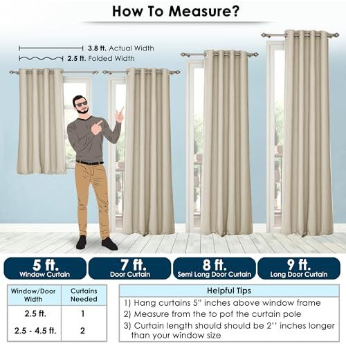 Story@Home Blackout Windows Curtain 5 Feet Set Of 2 | Plain Printed | 70% Room Darkening | Thermal Insulated Curtains | Curtain For Living Room | (118 X 152 Cm, Beige) | Perfect For Home Decor