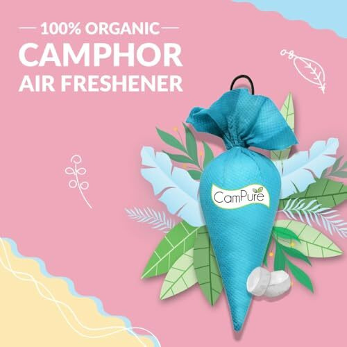 Campure Mangalam Camphor Cone (Original) Pack Of 2-100% Organic | Air Freshener For Car, Wardrobe, Office Cabin's, Drawers, Travel Bag & Bathroom