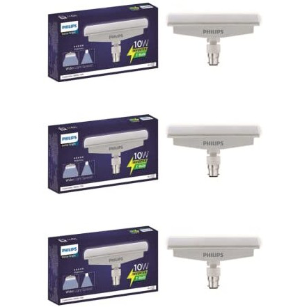 Philips Stellar Bright 10W B22 Emergency Led T-Bulb,Emergency Lights For Home,Cool Daylight, Pack Of 3