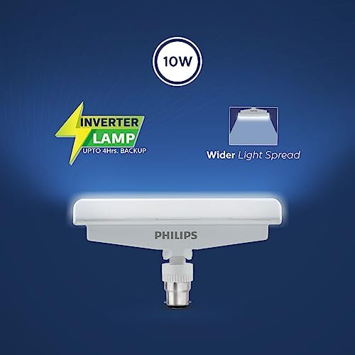 Philips Stellar Bright 10W B22 Emergency Led T-Bulb,Emergency Lights For Home,Cool Daylight, Pack Of 5