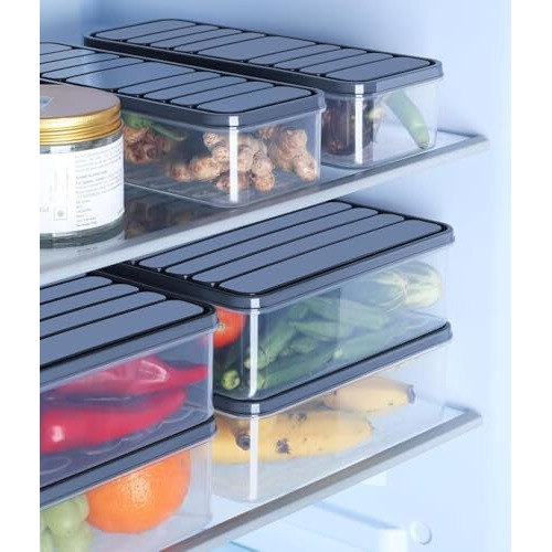 Satvikaya Air Tight Plastic Storage Containers Set For Kitchen | Pantry Organizers Kitchen Accessories Items,Fridge Storage Boxes | Leak-Proof, Durable, And Space-Saving (4, 2500Ml) (1200 Ml, 4)