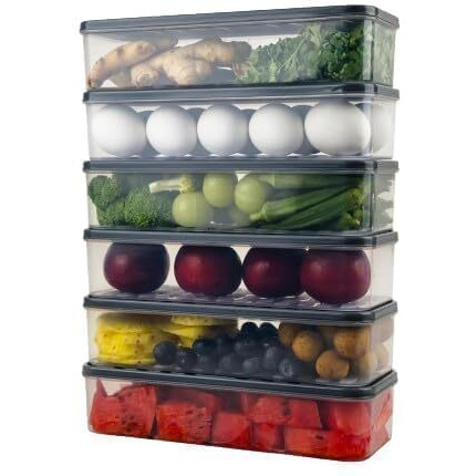 Satvikaya Air Tight Plastic Storage Containers Set For Kitchen | Pantry Organizers Kitchen Accessories Items,Fridge Storage Boxes | Leak-Proof, Durable, And Space-Saving (4, 2500Ml) (1200 Ml, 4)
