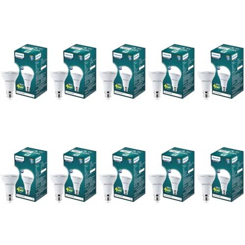 Philips 14W Emergency Led Bulb | Stellar Bright B22 Inverter Led Bulb For Power Cuts | Crystal White, Pack Of 10