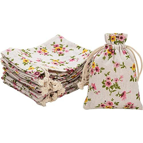 Satyam Kraft 10 Pcs Jute Potli Bags For Wedding, Return , Festive Gifting | Eco-Friendly, Handmade Drawstring Bags For Jewelry, Sweets, Dry , Party Favors | Reusable & Biodegradable (Pack Of 10) (Multicolour)