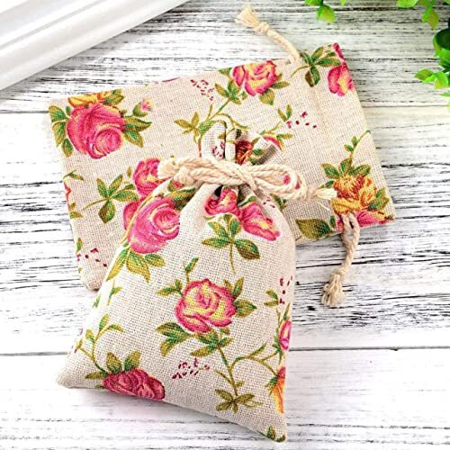 Satyam Kraft 10 Pcs Small Mini Jute Potli Bags Pouch For Marriage, Return, Birthday Gifting | Handmade Bags For Functions, Gifts Packing, Jewellery, Sweets, Dry Fruits, Chocolate, Party Favors, Hamper (Pack Of 10) (Multicolour)