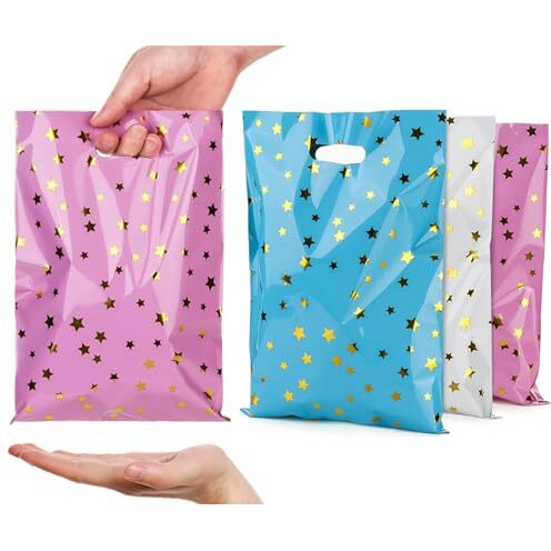 Jellybaby Colorful Return Gift Bags In Bulk - Aluminum Goody Bags For Party Favors, Birthdays, Small Presents, Marriage - Size 20 * 29 Cm, Pack Of 1, Multicolor, 24 Count