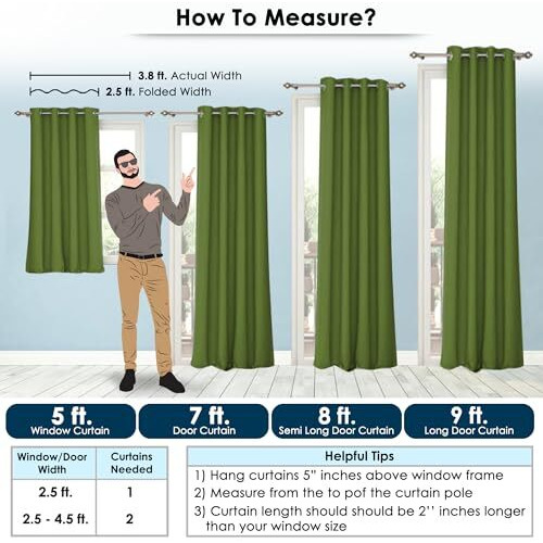 Story@Home Blackout Long Door Curtains 9 Feet Set Of 2 | Plain Printed | 71% Room Darkening | Thermal Insulated Curtains | Curtain For Living Room | (116 X 275 Cm, Green) | Perfect For Home Decor