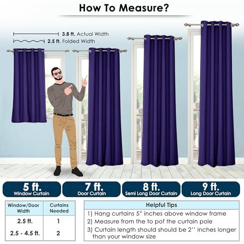 Story@Home Blackout Door Curtains 7 Feet Set Of 2 | Plain Printed | 85% Room Darkening | Thermal Insulated Curtains | Curtain For Living Room | (116 X 215 Cm, Violet) | Perfect For Home Decor