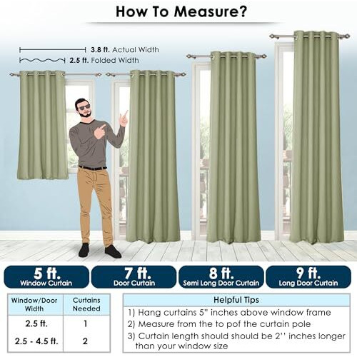 Story@Home Blackout Window Curtains 5 Feet Set Of 2 | Plain Printed | 71% Room Darkening | Thermal Insulated Curtains | Curtain For Living Room | (116 X 152 Cm, Light Green) | Perfect For Home Decor