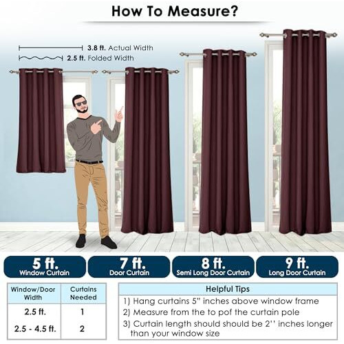 Story@Home Blackout Window Curtains 5 Feet Set Of 2 | Plain Printed | 75% Room Darkening | Thermal Insulated Curtains | Curtain For Living Room | (116 X 152 Cm, Purple) | Perfect For Home Decor