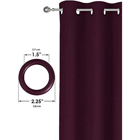 Story@Home Blackout Window Curtains 5 Feet Set Of 2 | Plain Printed | 75% Room Darkening | Thermal Insulated Curtains | Curtain For Living Room | (116 X 152 Cm, Purple) | Perfect For Home Decor