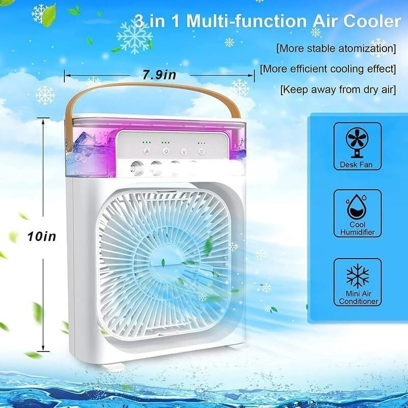 Portable Air Conditioners - Small Ac Quiet Personal Air Cooler,Usb Powered Mini Desktop Cooling Misting Fan, 1 | 2 | 3 Timer 3 Smart Speeds,360Adjustment Office, Home,Code Room,Delivery