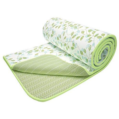 Story@Home Dohar Double Bed Cotton 100% | 150Gsm Quilt Blanket For Summer | 225 X240 Cm Reversible And Cozy Ac Comforter Double Bed | White & Olive Green Leaf Design Design Duvet | Ideal For Gifting
