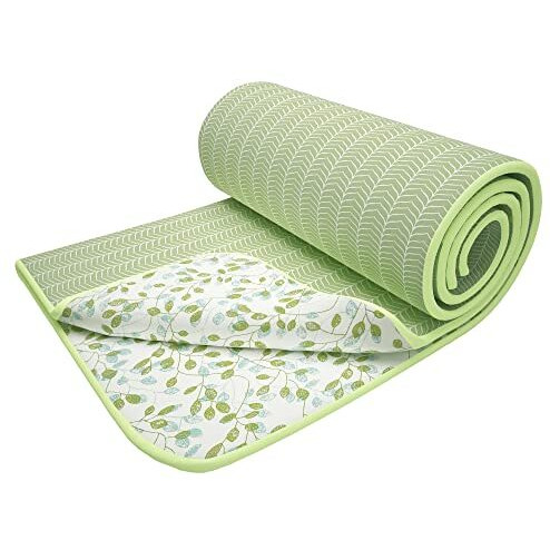 Story@Home Dohar Double Bed Cotton 100% | 150Gsm 225 X240 Cm Quilt Cooling Blankets For Summer | Ac Comforter Double Bed | Olive Green & White Abstract Reversible Design Duvet | Ideal For Gifting