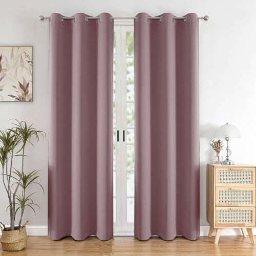 Homemonde Room Darkening Curtain For Window 6 Feet Pack Of 1 - Heavy Polyester 75% Blackout Thick Curtains, Room Privacy And Thermal Insulation - (Lavender - 72 Inches)