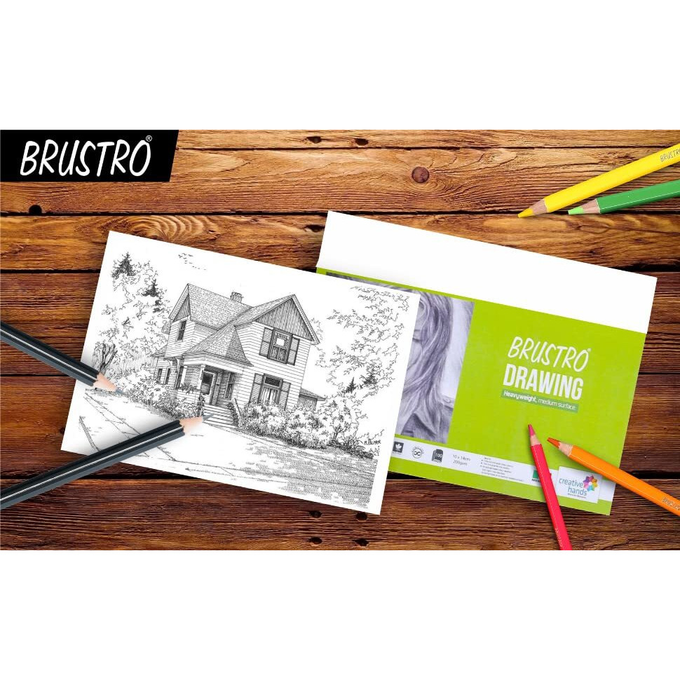 Brustro Drawing Paper 200 Gsm A3 Jumbo Pack (Pack Of 40+10 Free Sheets)