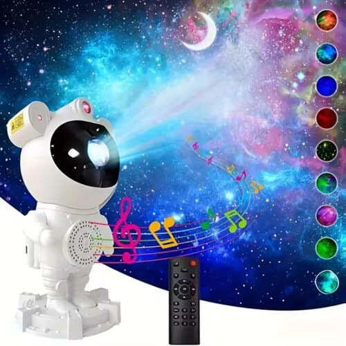 One94Store Astronaut Galaxy Projector Night Light With Speaker  360 Rotating Nebula Star Projector, Remote Control, Timer & Adjustable Head  Led Starry Sky Lamp For Kids Room, Gaming, Home & Party