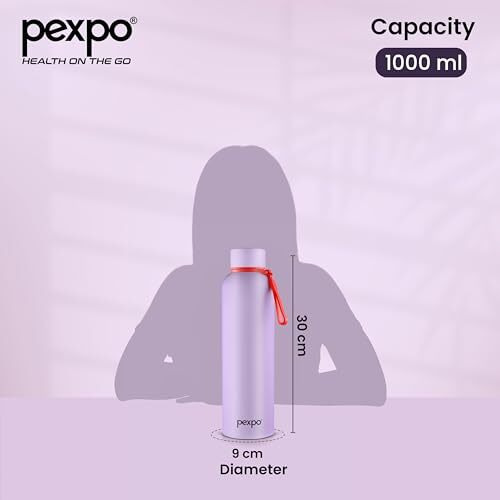 Pexpo Bravo Pro 1000 Hot & Cold Isi Certified Flask- Orchid Purple- Stainless Steel Water Bottle | Office| Gym| Travelling| Home| School| Adults & Kids| Rcb Edition