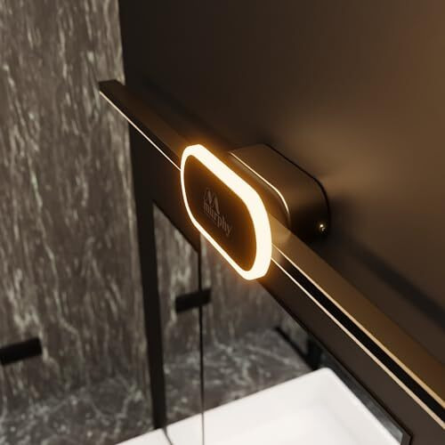 Murphy 16+2W Black Finish Led Picture Photo Frame Light/Bathroom Dressing Table Light With 3 Color Changing Light (White,Warm White And Natural White), Pack Of 5
