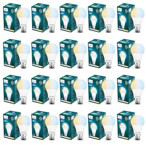 Philips 10-Watt Led Bulb | 3 Colors In 1 Led Bulb | Scene Switch Bulb For Home & Decoration | Color Tunable White, Pack Of 20