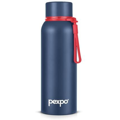 Pexpo Bravo 500Ml Hot & Cold Isi Certified Flask- Denim Blue- Stainless Steel Water Bottle | Office| Gym| Travelling| Home| School| Adults & Kids
