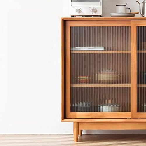 Woohome Reeded Glass Window Film, Window Privacy Film, Frosted Window Vinyl, 3D Decorative For Window Door Cabinet Non Adhesive Anti Uv (Fluted Glass Film, 24 X 25 Inches)