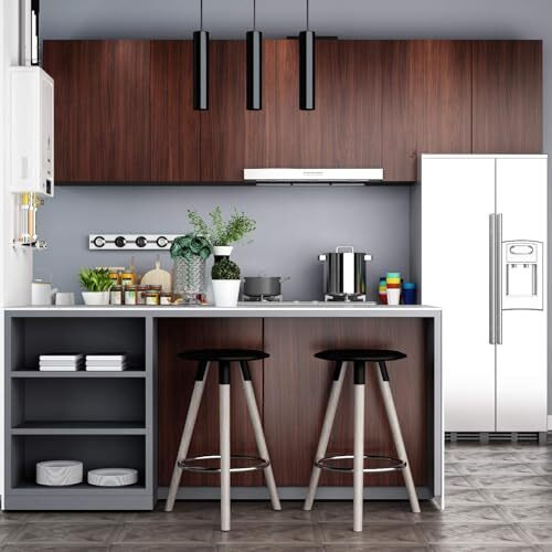 Woohome Self-Adhesive Wooden Sticker Waterproof Vinyl Stickers For Furniture, Walls, Kitchen, Bathroom, Bedroom, Wardrobe, Decorative (12 X 24 In)