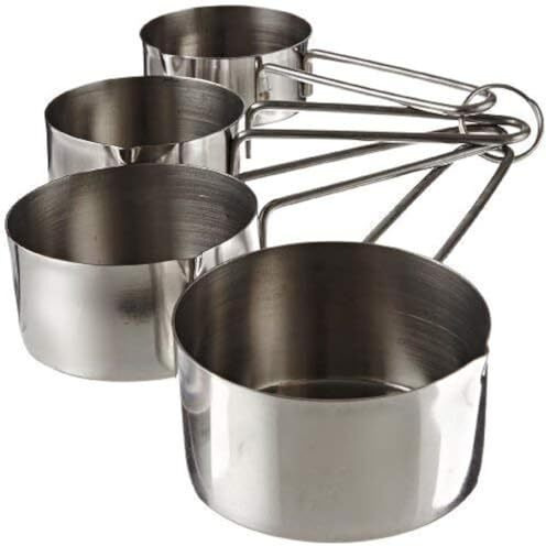 Inkulture Stainless_Steel Measuring Cups & Spoon Combo For Dry Or Liquid/Kitchen Gadgets For Cooking & Baking Cakes/Measuring Cup Set Combo With Handles (Set Of 4 Cups)