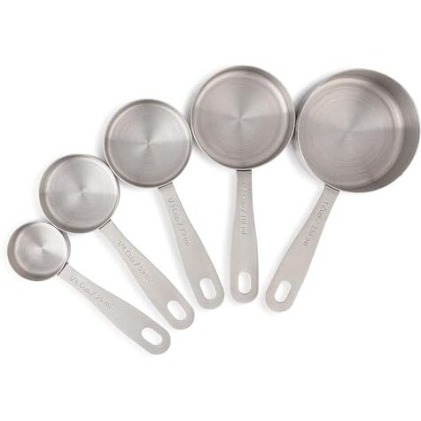 Inkulture Heavy Duty Stainless Steel Metal Measuring Spoons For Dry Or Liquid, Fits In Spice Jar, Set Of 5