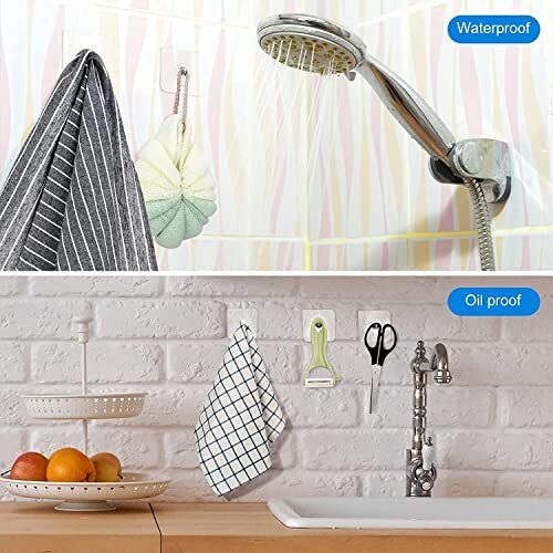 Solitude 100 Pack Heavy Duty Self-Adhesive Screw Hooks As Strong Wall Hanging Solutions Without Drilling For Kitchen And Bathroom Accessories (Screw Hook Hanger, Trasparent)