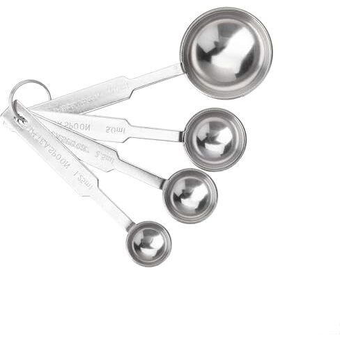 Inkulture Stainless Steel Measuring Spoon For Dry Or Liquid/Kitchen Gadgets For Cooking & Baking Cakes/Measuring Spoons Set (Set Of 4 Spoons)