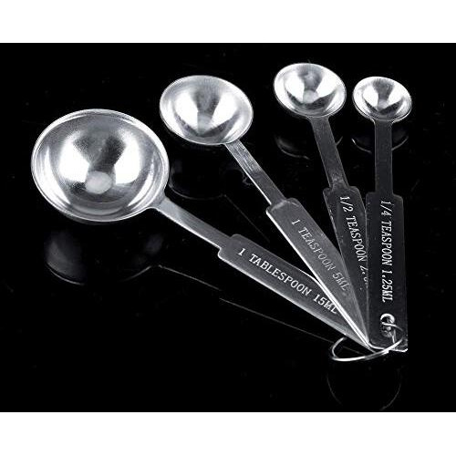 Inkulture Stainless Steel Measuring Spoon For Dry Or Liquid/Kitchen Gadgets For Cooking & Baking Cakes/Measuring Spoons Set (Set Of 4 Spoons)