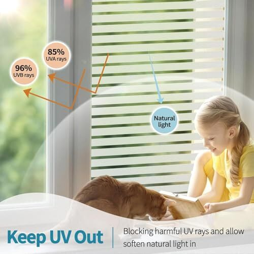 Woohome Privacy Window Film Decorative Window Strip Line Frosting Film Window Sticker Window Frosted Vinyl Sheets For Front Door/Bathroom/Sidelight/Small Windows (12" X 100")