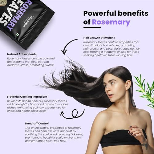 Neutrione Rosemary Leaves 100G With Free Spray & Oil Applicator | For Hair Growth, Rosemary Water, Tea & Cooking | Dried Natural Leaves In Zip Pouch | No Preservatives Or Additives
