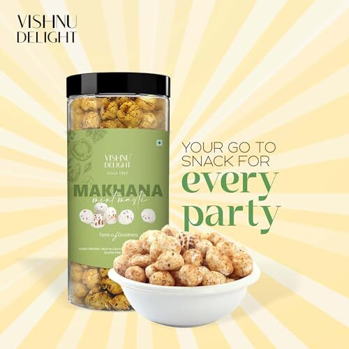 Vishnu Delight Roasted Makhana Combo Pack - 3 Of 90G Each Flavor - Fiery Peri Peri, Mint Masti, Himalayan Salt N Pepper - Crunchy, Deliciously, And Full Of Flavorful Indian Spices Snacks