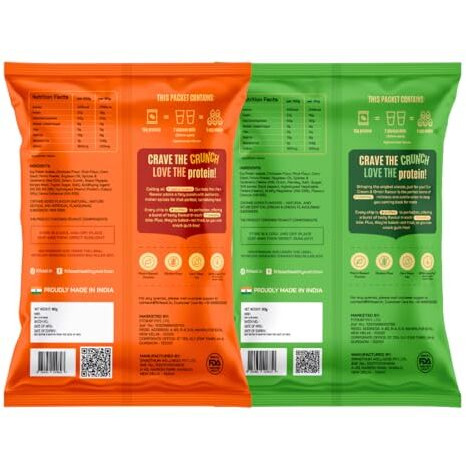 Fitfeast Assorted Protein Chips | Peri Peri | Cream And Onion | Pack Of 6 | 60Gms Each | As Seen On Shark Tank