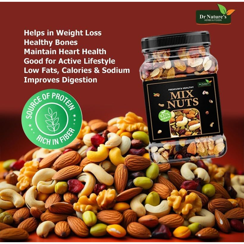 Dr NatureS Herbs And Foods | Premium Mix Dry Fruits |Healthy& Delicious Mix Nuts| Almonds,Cashews, Pistachios, Raisins,Apricots, Kiwi, Dry Dates, Walnuts, Fig,Mango,Pineapple 400Gm
