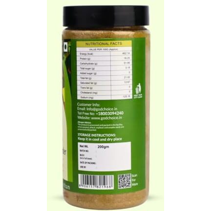 God Choice Organic Farms - Coriander Powder 200G | Single Origin | No Additives | Iron-Pounded | Unadulterated | Strong Aroma | Dhaniya Powder