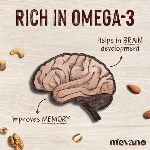Mevano Nuts Powder For Kids, 400G | Rich In Omega-3, No Added Sugar | Badam Powder With Walnut, Cashew, Pista - Dry Fruits Powder For Baby | 20% Protein, 17 Vitamins & Minerals