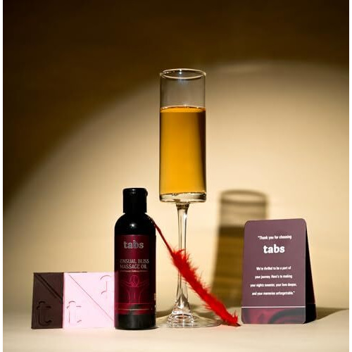 Tabs Pleasure Kit I Best Honeymoon Gift Box For Couples I Dark Chocolate For Uplifting Mood | First Night Kit | Romantic Gift For Boyfriend & Girlfriend (Pleasure Kit)