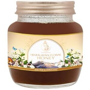 Ayantara Himalayan Floral Honey | 100% Raw, Pure & Unprocessed | From Seabuckthorn Berry & Jasmine | No Added Sugar | Natural Antioxidants | Limited Offering | 250 G