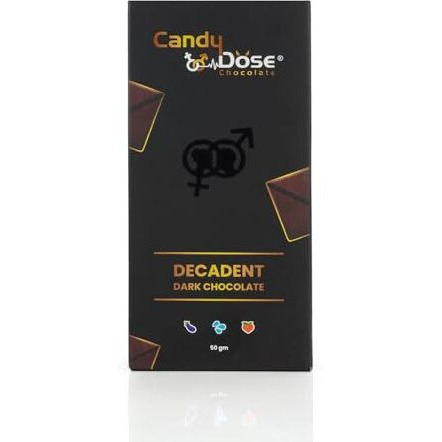 Candy Dose Chocolate Sensual Dark Chocolate For Men & Women  Mood-Boosting Indulgence For Romance, Love & Shared Moments (50 Gram) (Pack Of 1)