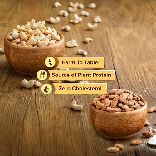 Kravio Premium Roasted Salted Cashew & Almond Nuts (2 X 200G) | Zero Cholesterol Natural Whole Kaju & California Badam Nuts & Dry Fruits | Rich In Protein, Roasted Crunchy Delicious Healthy Snacks