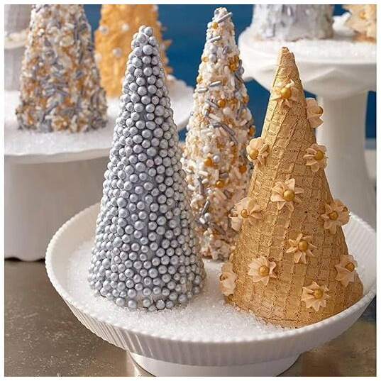 Renewtria Premium Decorative Silver And Golden Balls For Cake Decor, Sparkling Effect, Candy Sprinkles Mix For Cake Decoration, Cookie, Ice Cream Toppings (1000G) (200G Each, Pack Of 5)