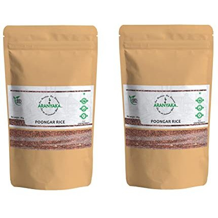 Aranyaka Traditional Kaikuthal(Hand-Pounded) Poongar Boiled Red Rice 4 Kg | Diabetic Friendly, Gluten Free | (Medium Grain, Unpolished) (2000G X 2) 4Kg In Total